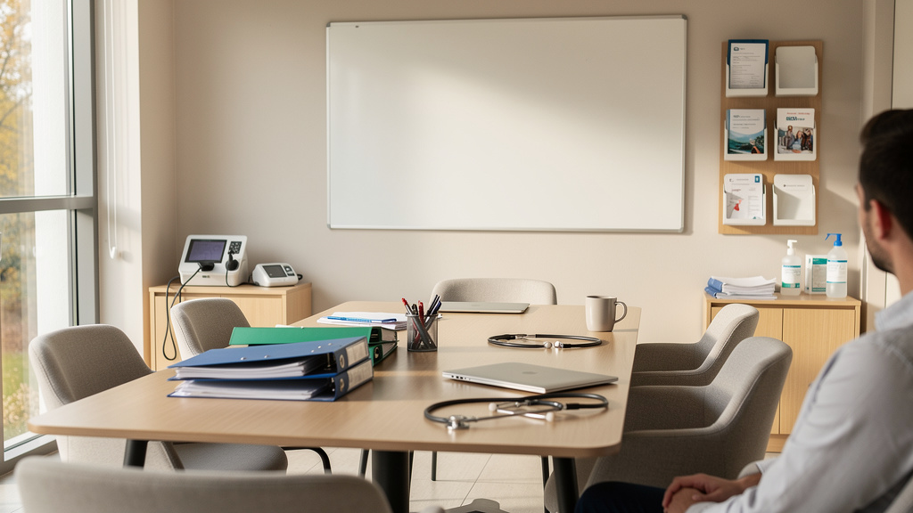 Réunion d'équipe dans un établissement médico-social
