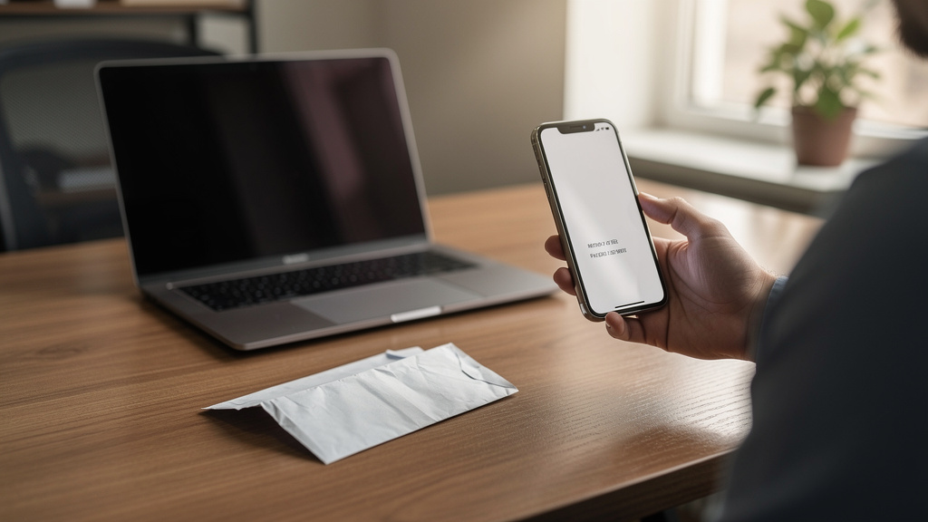 Salarié vérifiant son bulletin sur smartphone