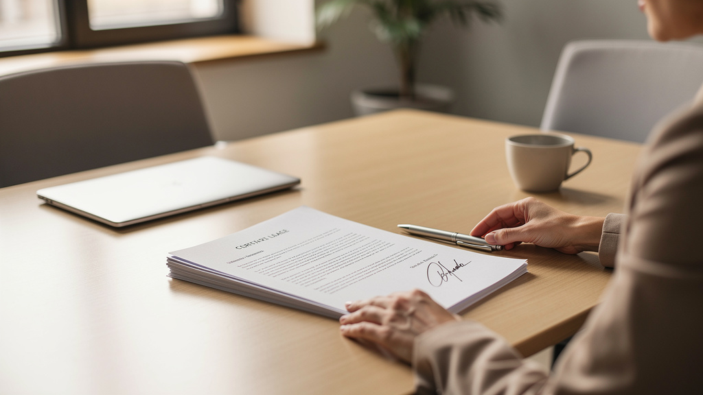 Signature d'un contrat de bail commercial