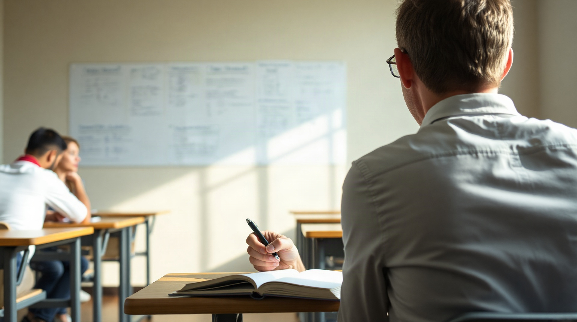 Adulte prenant des notes lors d'une session de formation professionnelle