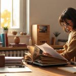Femme préparant son dossier VAE
