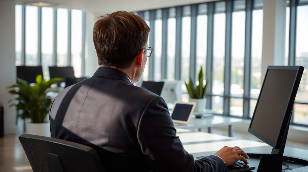 Un salarié consulte des informations sur sa formation professionnelle